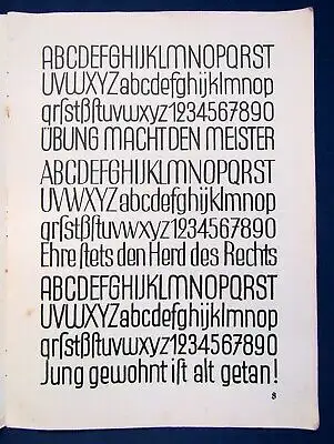 Hampel Schriftschreiben wichtigste deutsche u. lateinische Schriften um 1925 js