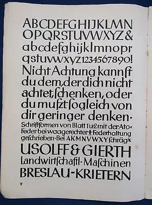 Hampel Schriftschreiben wichtigste deutsche u. lateinische Schriften um 1925 js