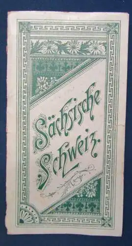 Leporello Sächsische Schweiz um 1890 96 cm Länge fachmännisch hinterlegt js