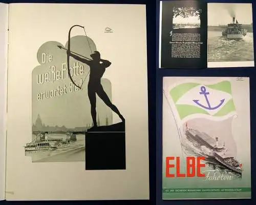 Or. Broschur Elbe Fahrten Dampfschiffahrt Aktiengesellschaft Elbefahrten 1935 js