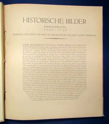 Sammelbilderalbum Arnold Müller Historische Bilder 1.Jhg. 1648-1780 js