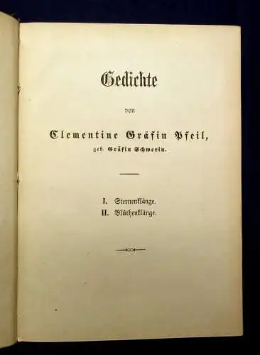 Pfeil Gedichte Sternenklänge um 1900 EA Selten Belletristik mb