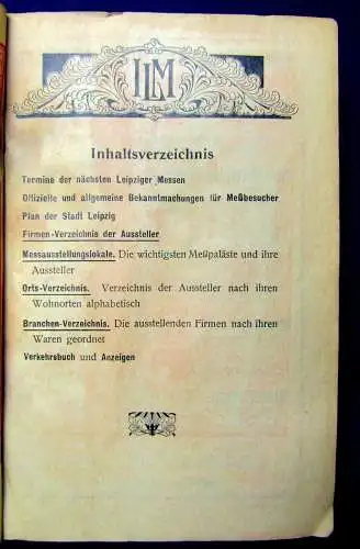 Rotes Mess- Adressbuch Leipzig 1913 Illustrierter Leipziger Messführer js