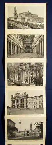 4 Broschuren Reise Rom 1900-1930 Leporello und Karte Guide Ortskunde js