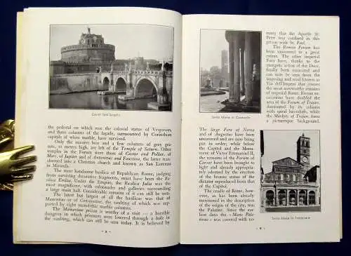 4 Broschuren Reise Rom 1900-1930 Leporello und Karte Guide Ortskunde js