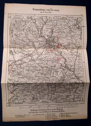 Rüstow Der italienische Krieg 1848-1849 Kriegstheorie Karten u. Pläne 1862  js