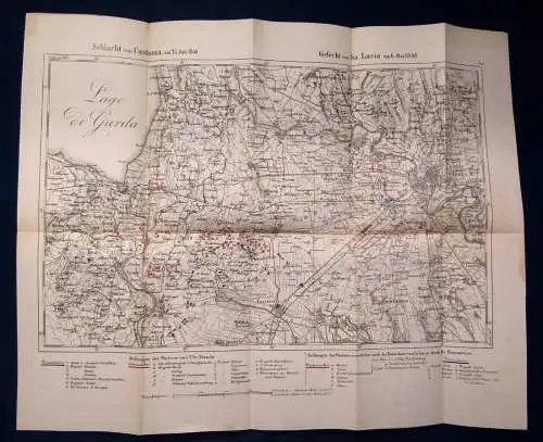 Rüstow Der italienische Krieg 1848-1849 Kriegstheorie Karten u. Pläne 1862  js