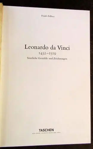 Zöllner Leonardo da Vinci 1452-1519 Sämtl. Gemälde u. Zeichnungen 2003 57x32 j