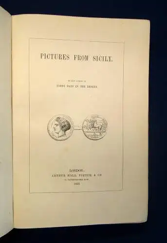 Bartlett, W. H Pictures from Sicily 1853 Ortskunde Italien Sizilien Inseln mb