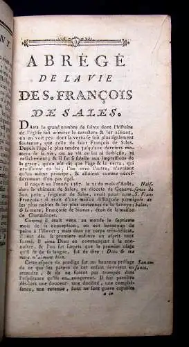 Camus L'Esprit de S. Francois de Sales, eveque et prince de Geneve 1770 mb