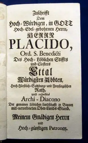Calino Junger Joseph Der studierenden Hoch-Adelichen Jugend 1735 EA Selten mb