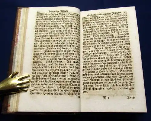 Calino Junger Joseph Der studierenden Hoch-Adelichen Jugend 1735 EA Selten mb