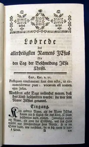 Sutter Isodor Historische Lobreden auf die Feste der Heiligen 4 Bde. in 2 1771 j