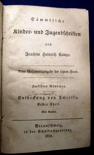 Campe Heinrich,Joachim Sämmtl. kinder-u. Jugendschriften 12.-14.Bd. 1829 js