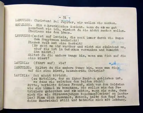 Shaw Androklus und der Löwe Ein Märchen in 3 Akten um 1960 Belletristik Lyrik mb