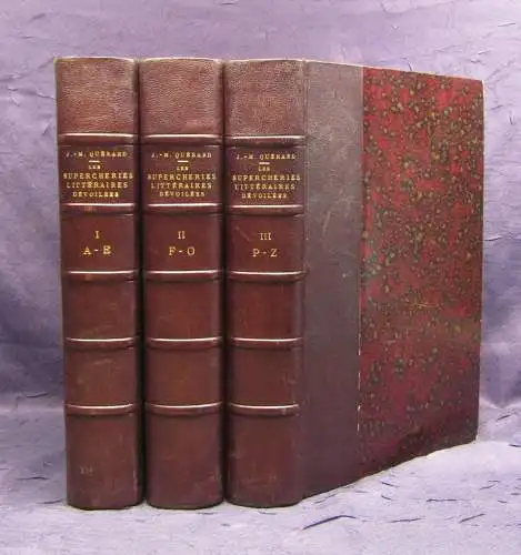 Jannet Les supercheries Litterais Devoillees Band 1-3 dekorativer HLdr. 1882 js