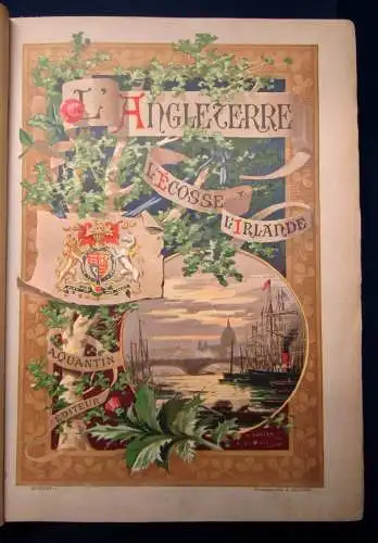 Villars P. L`Angleterre L`Ecosse Et L`Irlande 4 Cartes En Coueurs 1890 js