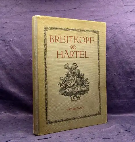 Hase Breitkopf und Härtel Gedenkschrift von 1719  mit Verfasserswidmung 1917  mb