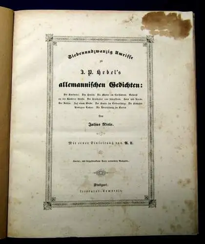 Risle Siebenundzwanzig umrisse zu Hebels allemannischen Gedichten um 1900 js