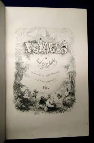 Töpfer Premiers Voyages en Zigzag 1868 dekorativ Belletristik Goldschnitt js