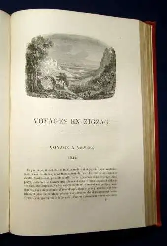 Töpfer Premiers Voyages en Zigzag 1868 dekorativ Belletristik Goldschnitt js
