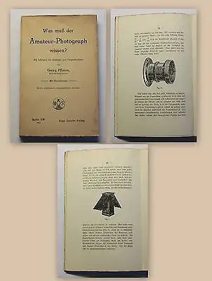 Pflaum Was muß der Amateur Photograph wissen? 1910 Technik Fotografie xy  