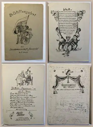 Festschrift Bierzeitung 34. Stiftungsfest 1926/27 Landsmannschaft Saxonica xz