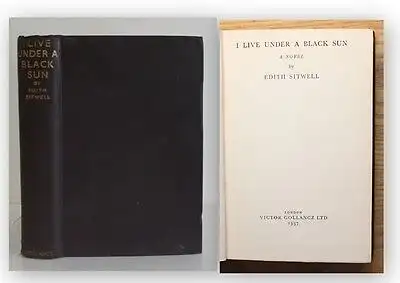 Sitwell A live under a black Sun 1937 Belletristik Roman Englisch EA sf