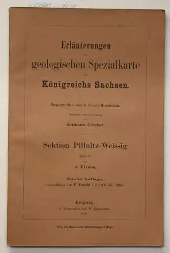 Erläuterungen geolog. Spezialkarte Sachsen Nr. 67 Blatt Pillnitz-Weissig 1909 sf