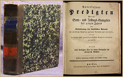 Auserlesene Predigten über Sonn-Evangelien 1786  Religion Christentum sf