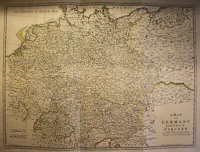 kolor. Kupferstichkarte Thomas Kitchin bei Blair A Map of Germany um 1780 sf
