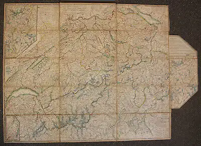 Original Keller's zweite Reisekarte der Schweiz 1867 Landeskunde Geografie sf