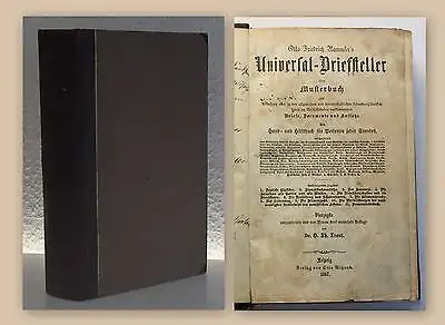 Rammler Universal Briefsteller Musterbuch Briefe Dokumente Aufsätze 1867 xy