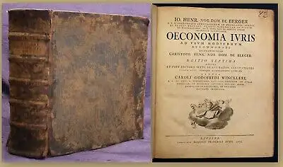 Winckleri Oeconomia Ivris ad vsvm Hodiernvm Accommodati 1771 Geschichte sf
