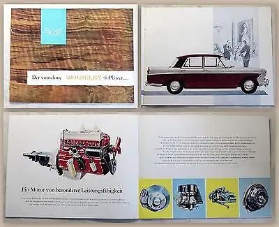 Werbeprospekt Broschüre Wolseley 6-99 6-Plätzer Automobil Oldtimer um 1960 xz