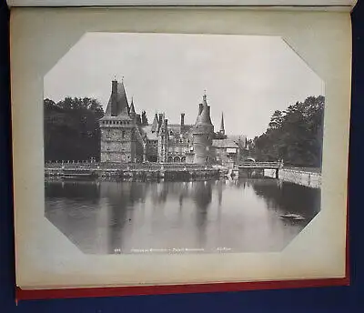 Neurdein Fotoalbum mit 75 Originalfotografien französischer Chateaus um 1900 sf