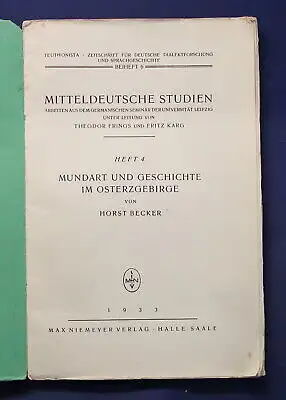 Mitteldeutsche Studien Mundart und Geschichte im Ostererzgebirge Wirtschaft js