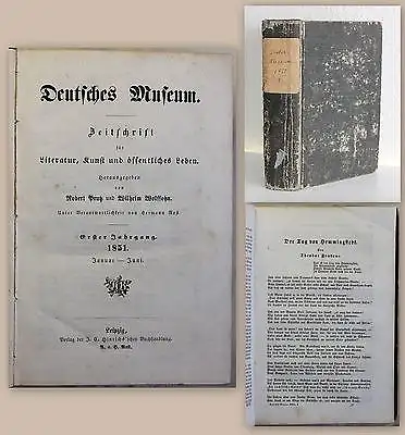 Prutz uW Deutsches Museum Zeitschrift für Literatur 1851 Fontane Hemmingstedt xz
