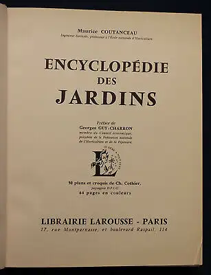 Coutanceau Encyclopedie des Jardins 1957 Natur Wissen Botanik Garten Pflanzen sf