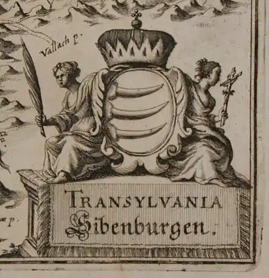 Original Kupferstichkarte "Transylvania Sibenburgen" o.J. Euopa Geografie sf