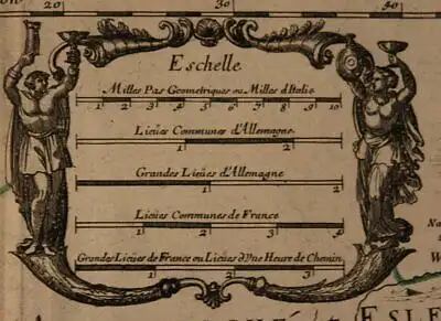 Orig. grenzkol. Kupferstichkarte "Partie Occidentale du Palatinat" 1700 sf