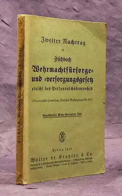 Grunter Wehrmachtsfürsorge und =Versorgungsgesetz 1940 Kriegerwitwe Krieg js