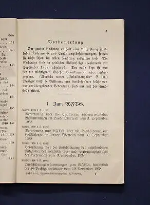 Grunter Wehrmachtsfürsorge und =Versorgungsgesetz 1940 Kriegerwitwe Krieg js