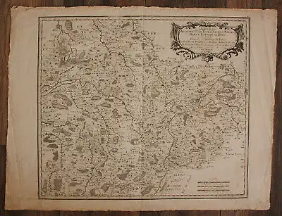 Original Kupferstichkarte "Leuci Archidiaconnes de Toul,de Ligny" 1656 sf