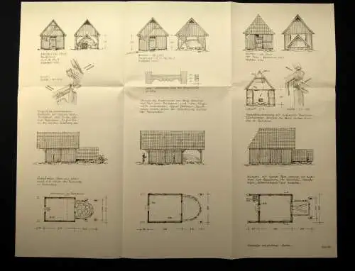 Traber Alte bäuerliche Nebengebäude in Nord- Niedersachsen 1959 13 gef.Tafeln js