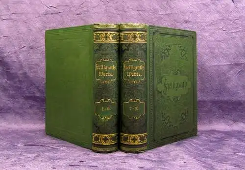 Schröder Ferdinand Freiligraths sämtliche Werke 6 Bde. in 2 um 1895 Lyrik js
