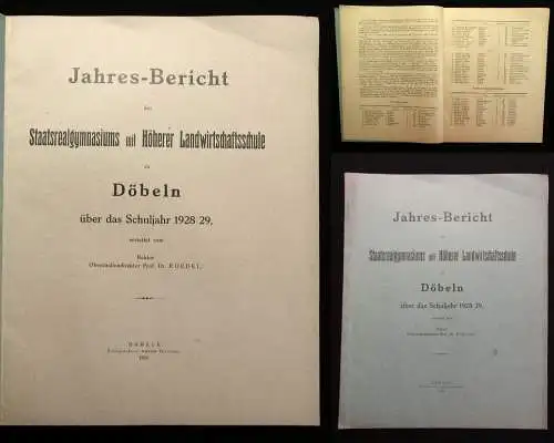 Jahres-Bericht d. Staatsrealgymnasiums zu Döbeln über das Schuljahr 1928/29 1929