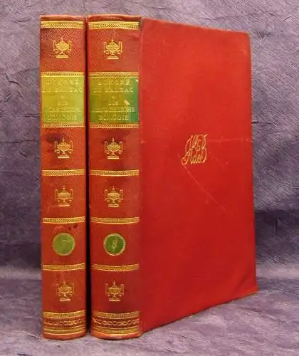 Honore De Balzac Insel- Verlag Bd. 7-8 1925 Ledereinband Erzählungen Romane js