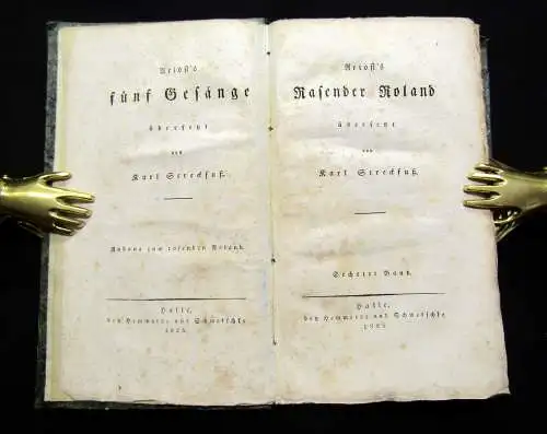 Ariosto,L. 1818 Rasender Roland und dessen fünf Gesänge. - 6 Bde. am