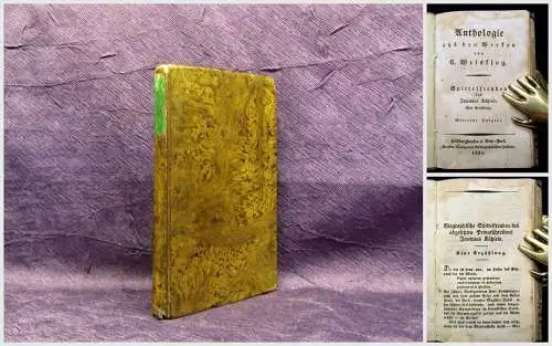 Anthologie aus den Werken von C. Weißflog 1831 Literatur Minibuch js